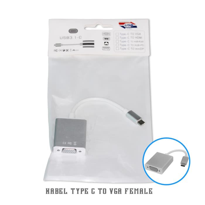 Type-C to VGA (Female) Adapter