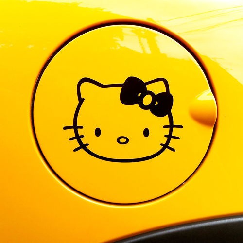 Stiker Tutup Tangki Bensin Hello Kitty Pink Fuel Cap Decal Sticker