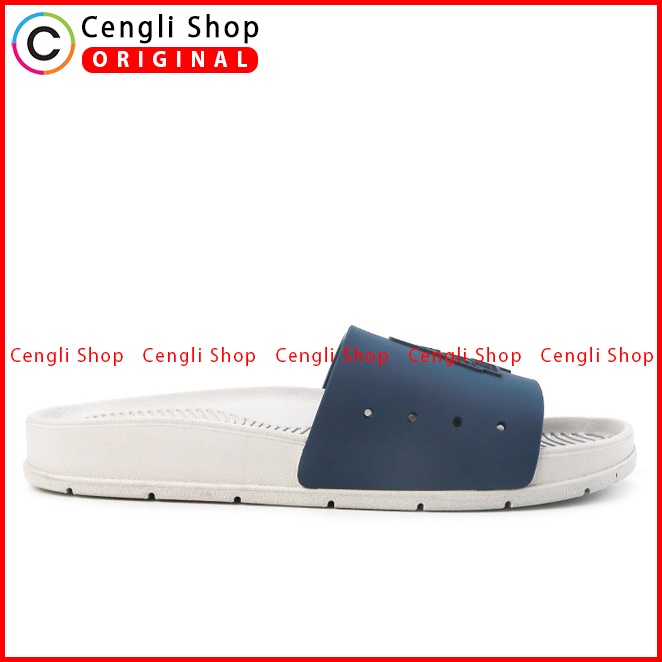 SANDAL SLIDE HUSH PUPPIES PRIA ORIGINAL CASUAL BRANDED BIRU NAVY HM32