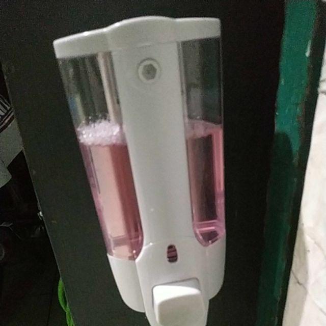 Dispanser Sabun Cair 2 In 1 / Tempat Sabun Cair Cuci Tangan Dispenser Sabun 1 Tabung 2 Tabung