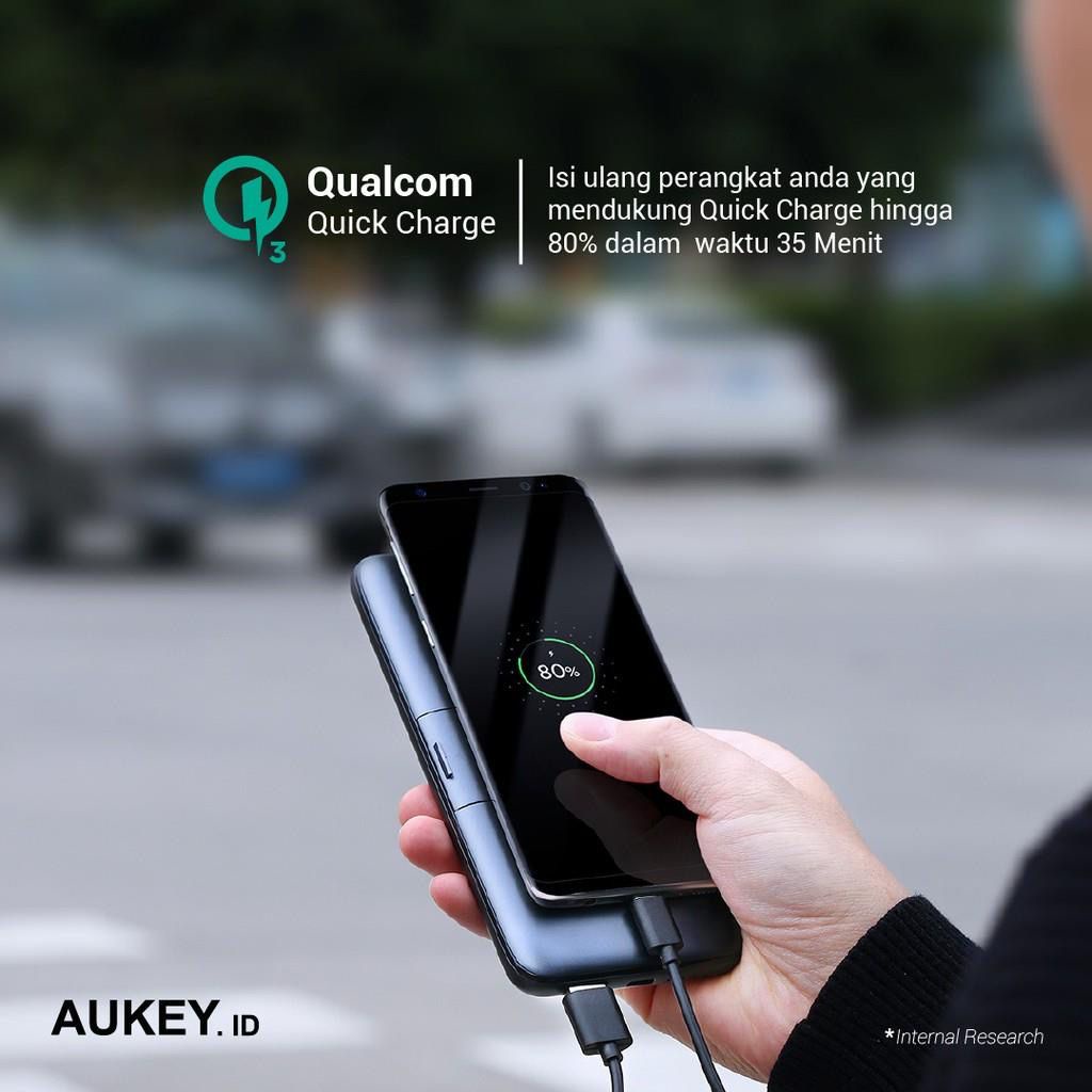 Aukey Powerbank Wireless Charging 10.000 mAh with PD &amp; QC - 500491 / 500972 - PB-WL02