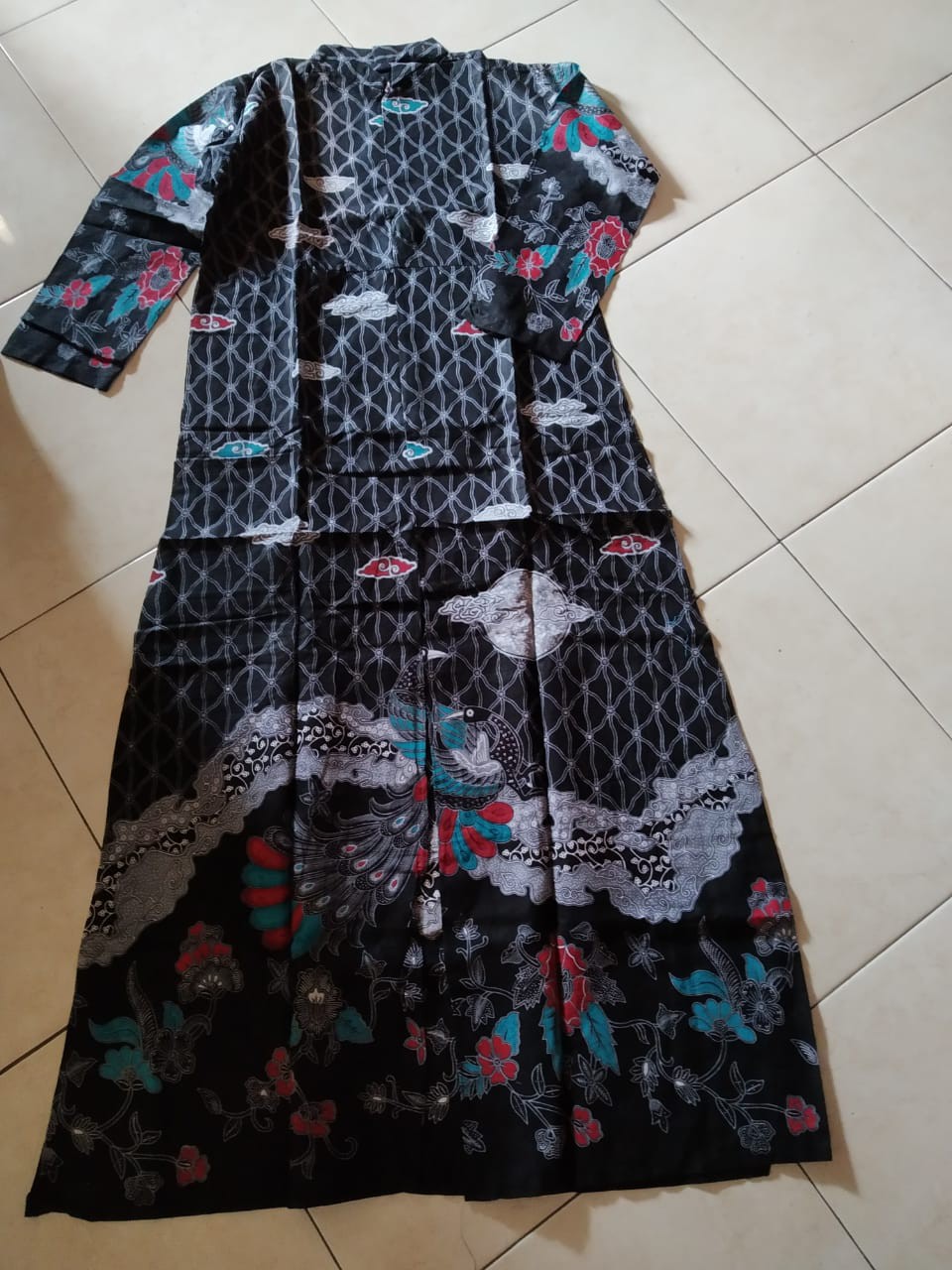 (new 2021) Gamis Batik Jumbo Couple Ld 100 Ld 104 Ld 110 Ld 120 Super Jumbo Motif Mego Abu