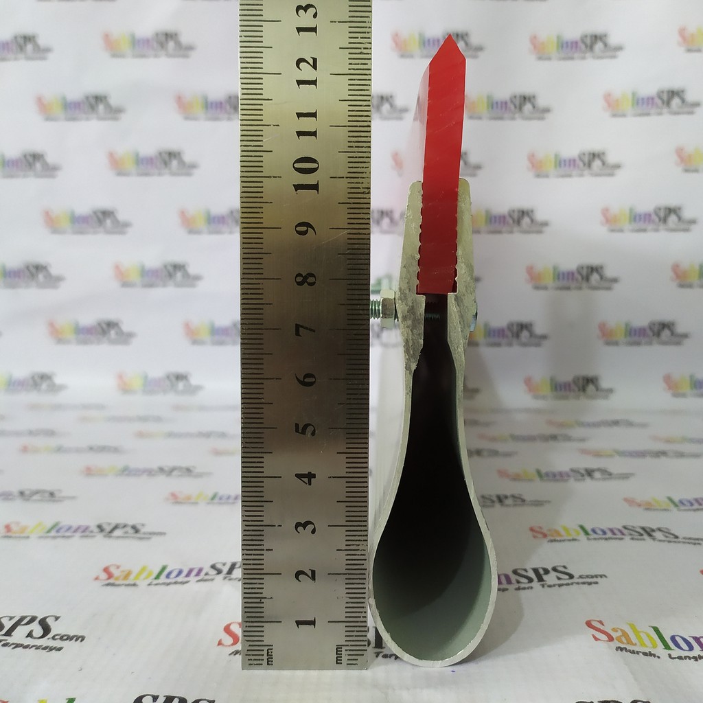 GAGANG RAKEL BESAR ALUMUNIUM + RAKEL MERAH LANCIP P. 35CM 7mmX50mm