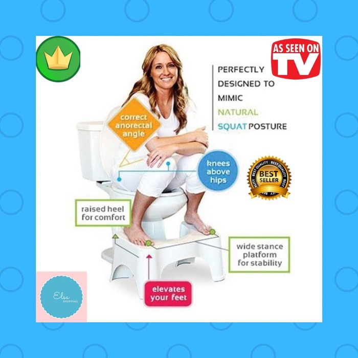 Kursi toilet bantu jongkok anti constipation Squatty Potty