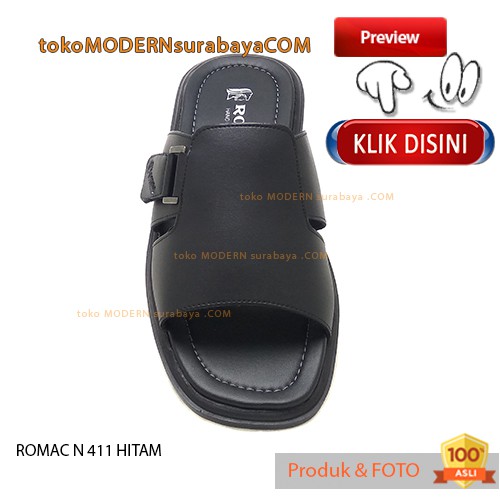 Sandal Pria Casual Slide ROMAC N 411 HITAM