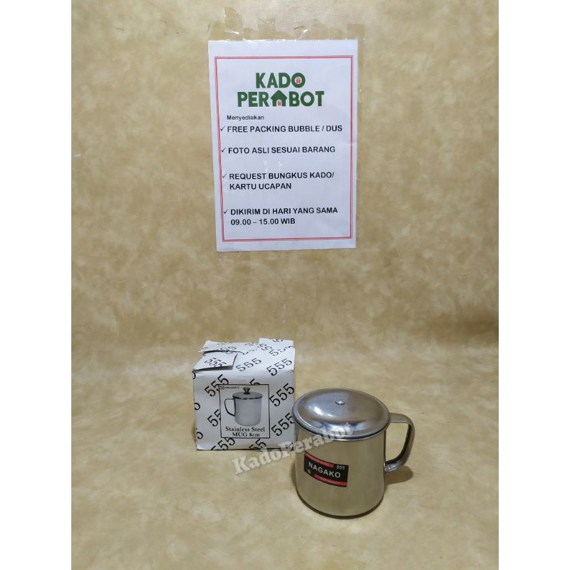 Mug stainless steel 8cm- Mug nagako 555