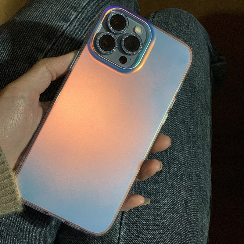 (Laser) Soft Case Hp Warna Gradasi Untuk iPhone 13 / 12 / 11promax / XS MAX / XR / 7 + / 8plus