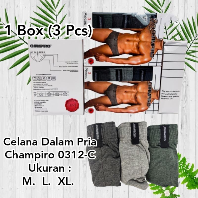 CD  champiro /Celana Dalam Pria Dewasa Cowok Remaja Champiro M L XL Original