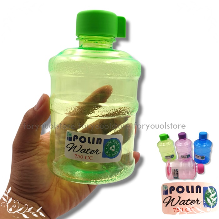 Botol Minum GaloBotol Air Minum Plastik BPA FREE - Botol Minum Bentuk Galon Warna/Botol Minum Unik/ Water Bottle/ My Bottle Galon Air Mini 750ml Water Bucket