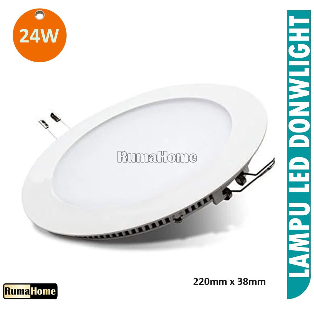 Lampu Downlight LED Panel 6W/12W/18W/24W PUTIH Tipis Bulat Inbow bergaransi