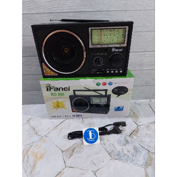 Radio Jadul Portable 3 Band Super Bass USB SD Card TF AC DC IFanci RD 205
