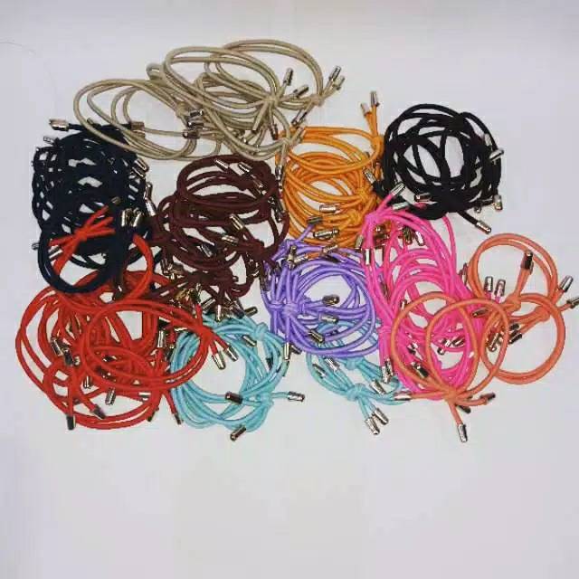 Kuncir rambut pita kuncir 2 gelang ikat rambut warna warni