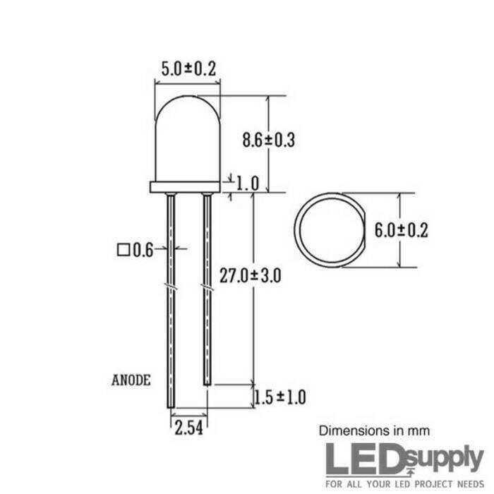 LAMPU LED 5 MM NYALA 3 WARNA isi 1000 Pc