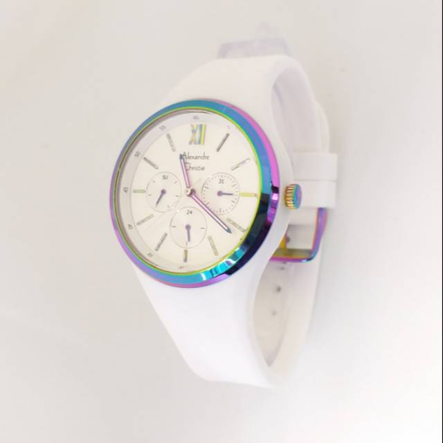 Jam tangan alexandre christie AC 2773 BF white jam tangan wanita