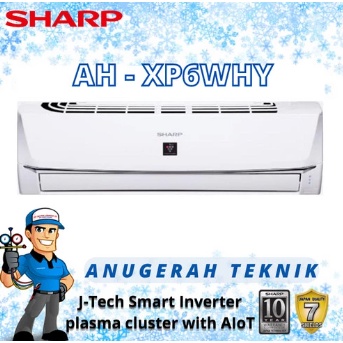 AC SPLIT SHARP 1/2PK R32 J-TECH INVERTER PLASMACLUSTER - XP6WHY