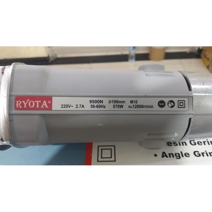 MESIN GERINDA TANGAN RYOTA 9500N 4" ANGLE GRINDER RYOTA