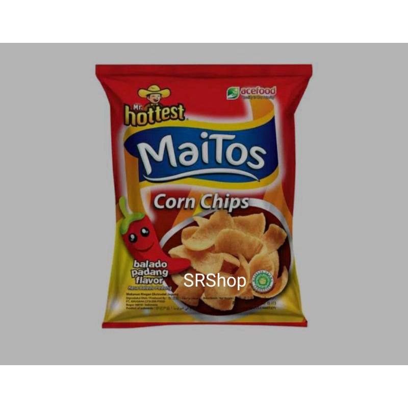 Mr. Hottest Maitos Corn Chips Rasa Balado Padang 65gr