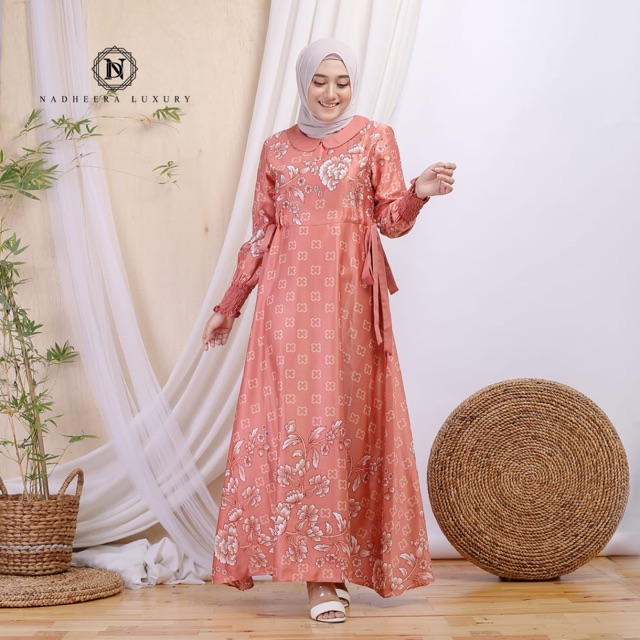 VANILA DRESS By nadheera Luxury | Vanilla Dress free Hijab N-009