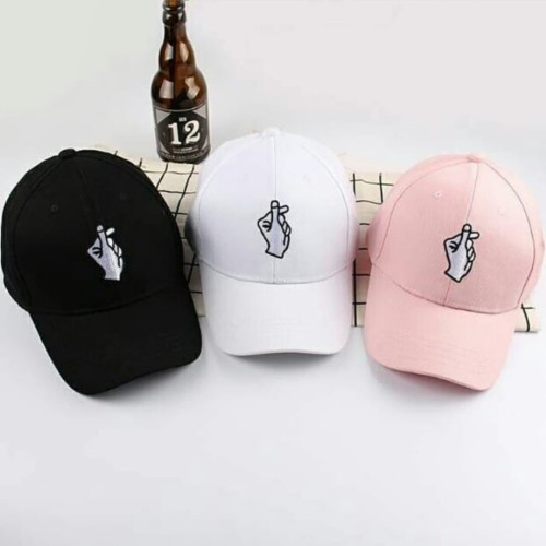 Topi Baseball Love Sign Tangan Korea Baseball Cap / Topi TERLARIS UNISEX