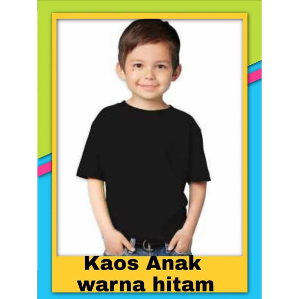 Baju Kaos Polos Anak - Hitam