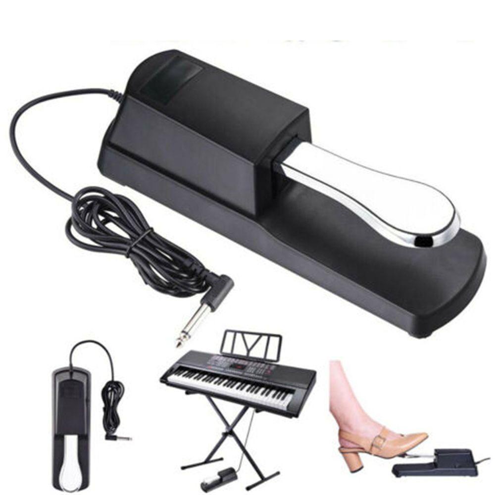 Nickolas1 Sustain Pedal Keyboard Piano Hitam Tahan Lama Switch Keyboard Drop Untuk Damper Piano Elektrik