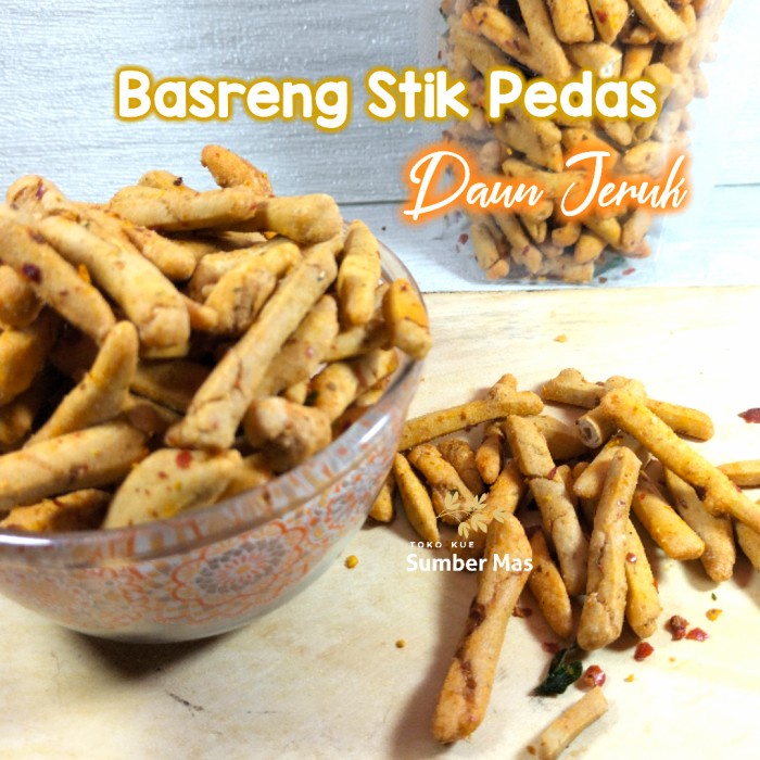 BASTIK BASRENG STIK PEDAS DAUN JERUK / Standing Pouch 120 gr / Plastik Tebal 250 gr