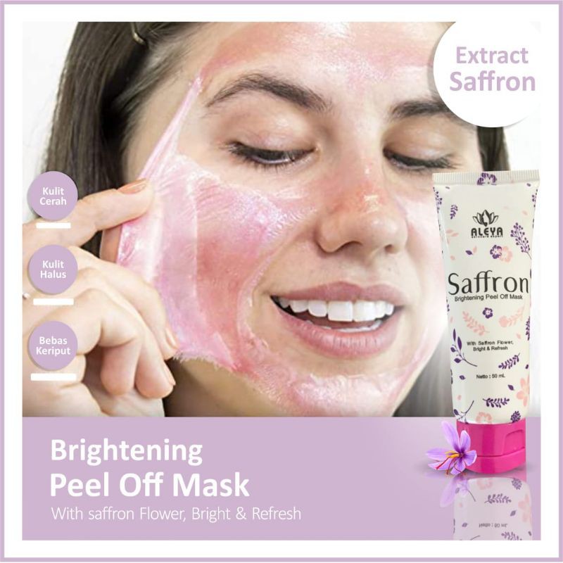 masker wajah glowing peel off mask saffron masker komedo masker pemutih wajah masker organic saffron