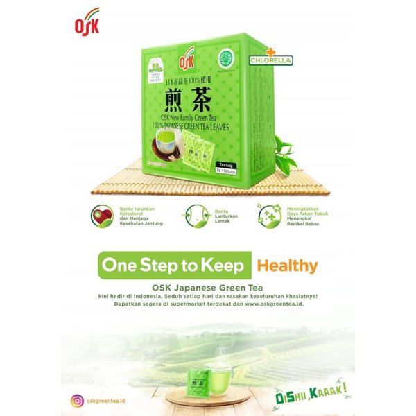 OSK Teh Hijau Jepang Green Tea Sachet 2 g Halal │ Greentea Import Jepang