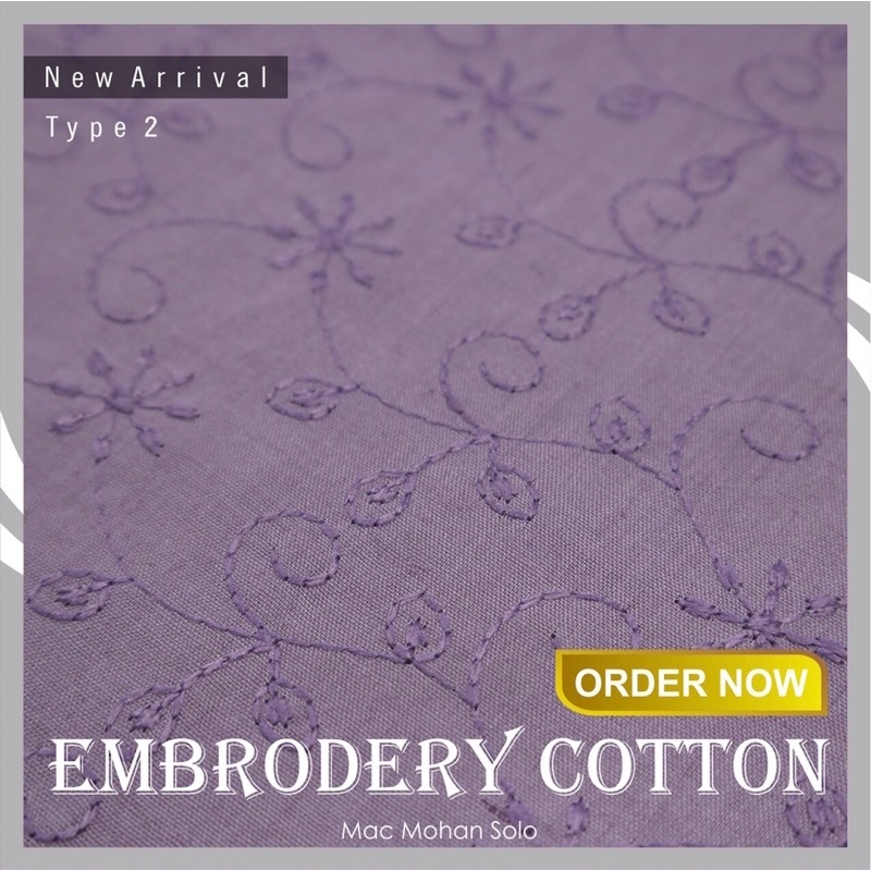 [NEW ARRIVAL] EMBRODERY COTTON BORDIR BOLONG-BOLONG FASHION HITZ TERBARU PER 0.5m KAIN KATUN EMBORDIR TERMURAH KEKINIAN KAIN BAHAN BRODIR KEMEJA DRESS GAMIS MUKENA
