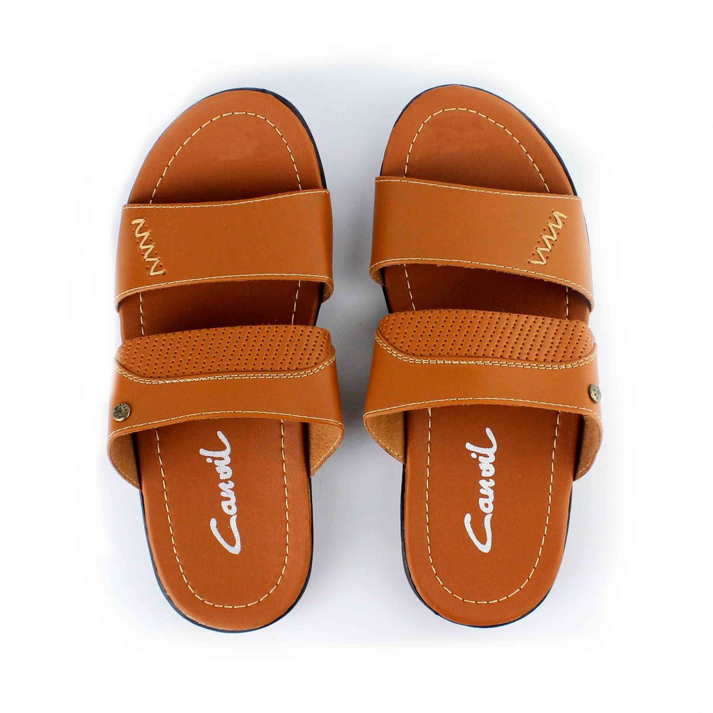 Sandal Selop Pria Virale - Sandal Casual - Sandal Slop Pria PKL-11 Tan