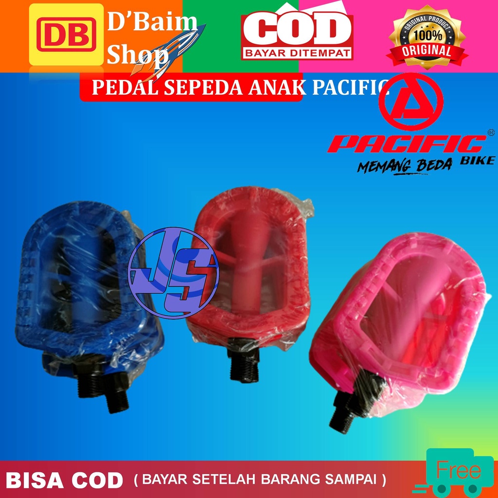 Pedal Sepeda Anak Pacific Untuk Ukuran 12,14,16,18 Pedal Sepeda As kecil