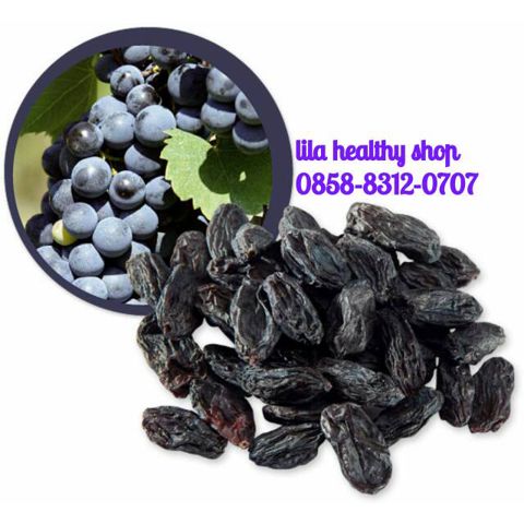 

BLACK SEEDLESS RAISIN (KISMIS HITAM TANPA BIJI) 250 g