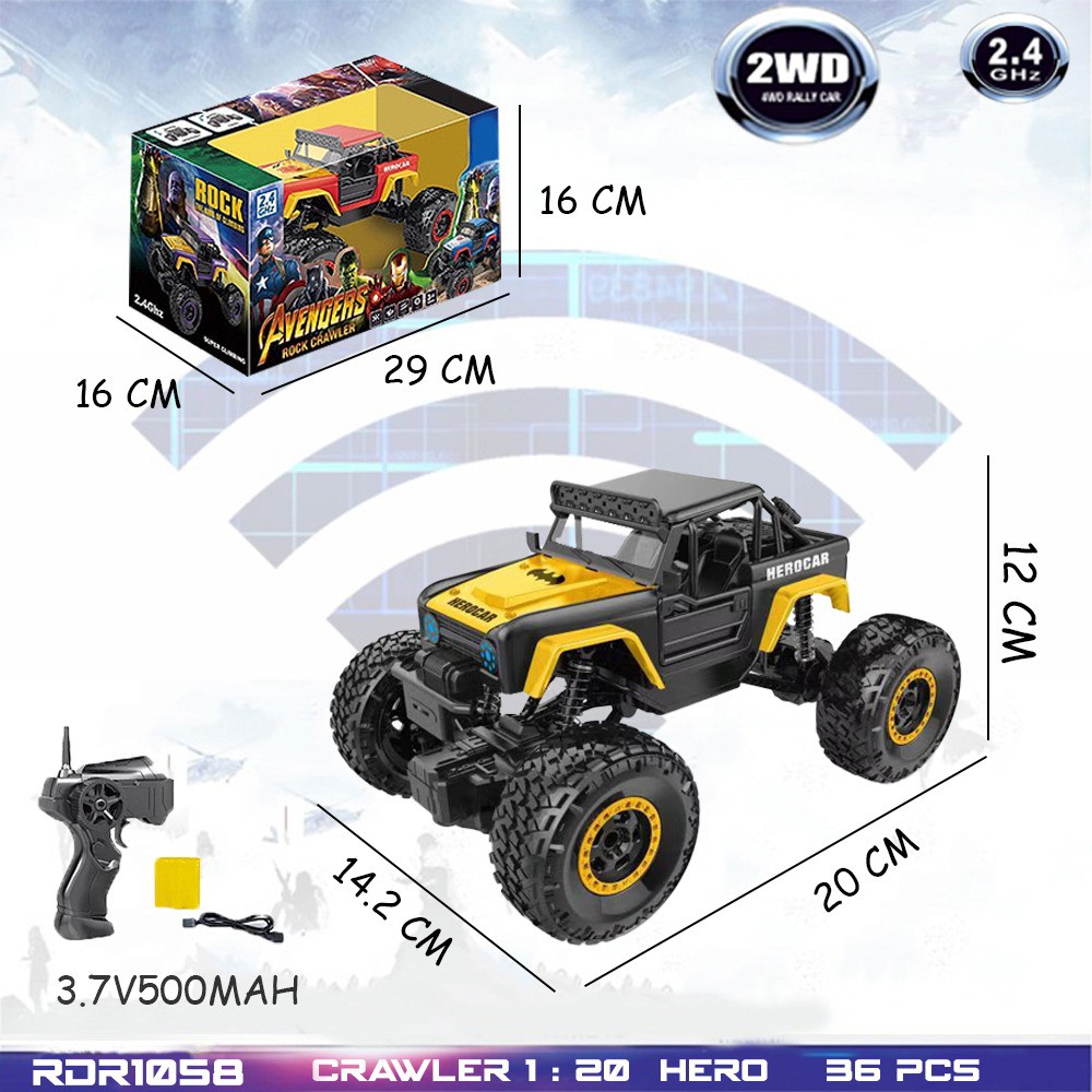 RC Rock Crawler Offroad -Batman- Mainan Anak Mobil Remote Control Radio Control