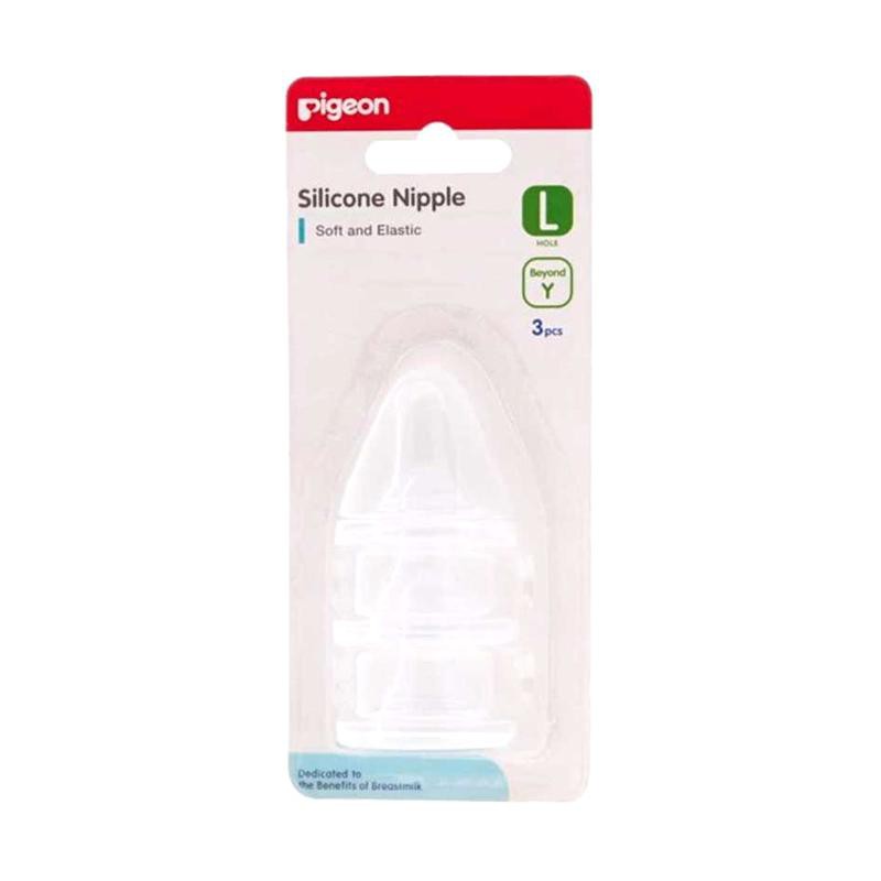 Pigeon Silicone Nipple Soft And Elastic L 3pcs