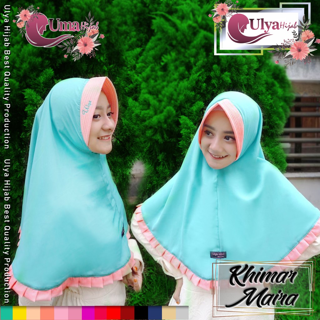 TERMURAH Khimar instant MAIRA bahan wolfis Brand Ori ULYA HIJAB
