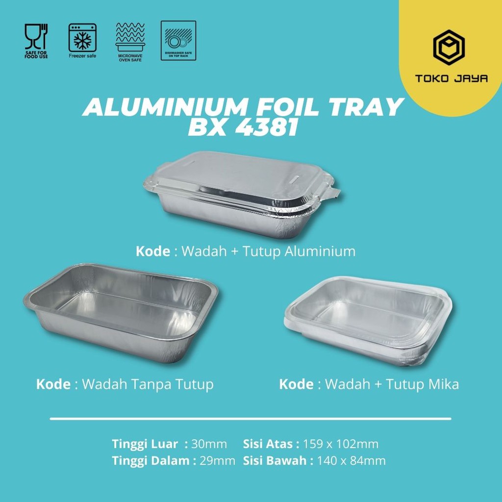 ALUMINIUM FOIL CUP BX 4381 + TUTUP / ALUMINIUM FOIL TRAY / READY STOCK