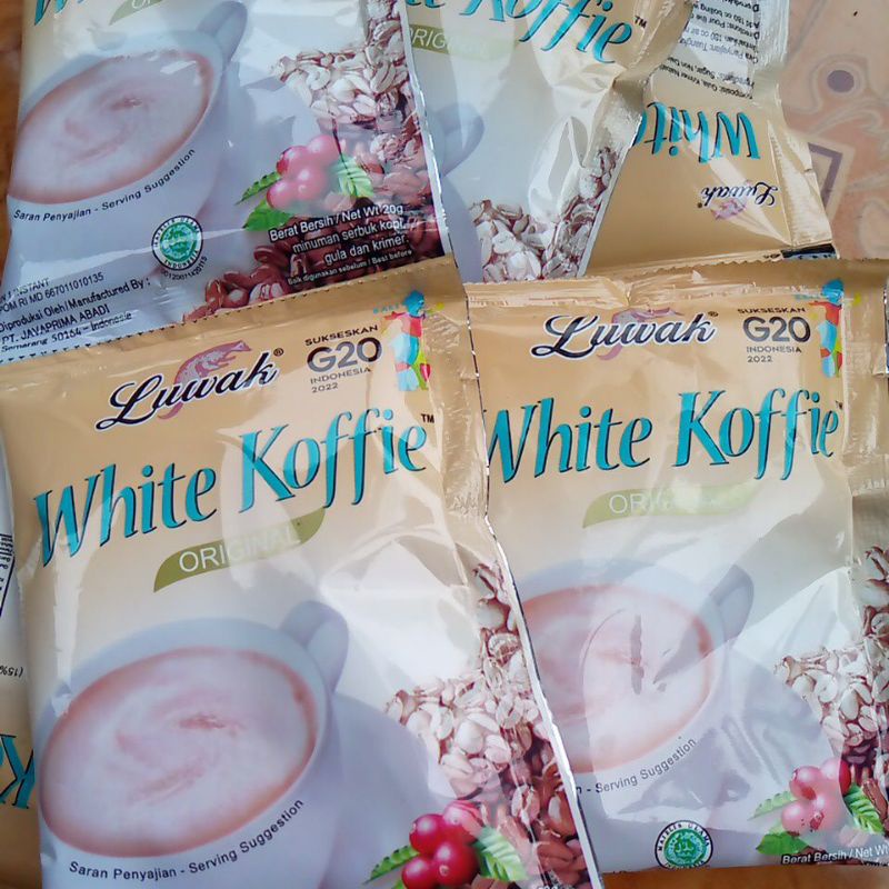 Luwak White Coffe Koffie Original 20 Gram Renceng ( ISI 5 10 )