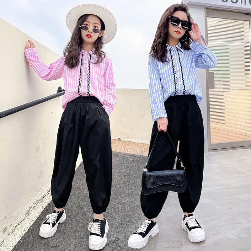 [JEWELS KIDS] ROSSANA SHIRT SET /SETELAN KEMEJA ANAK TANGGUNG PEREMPUAN IMPORT/SETELAN KEMEJA GAMIS 