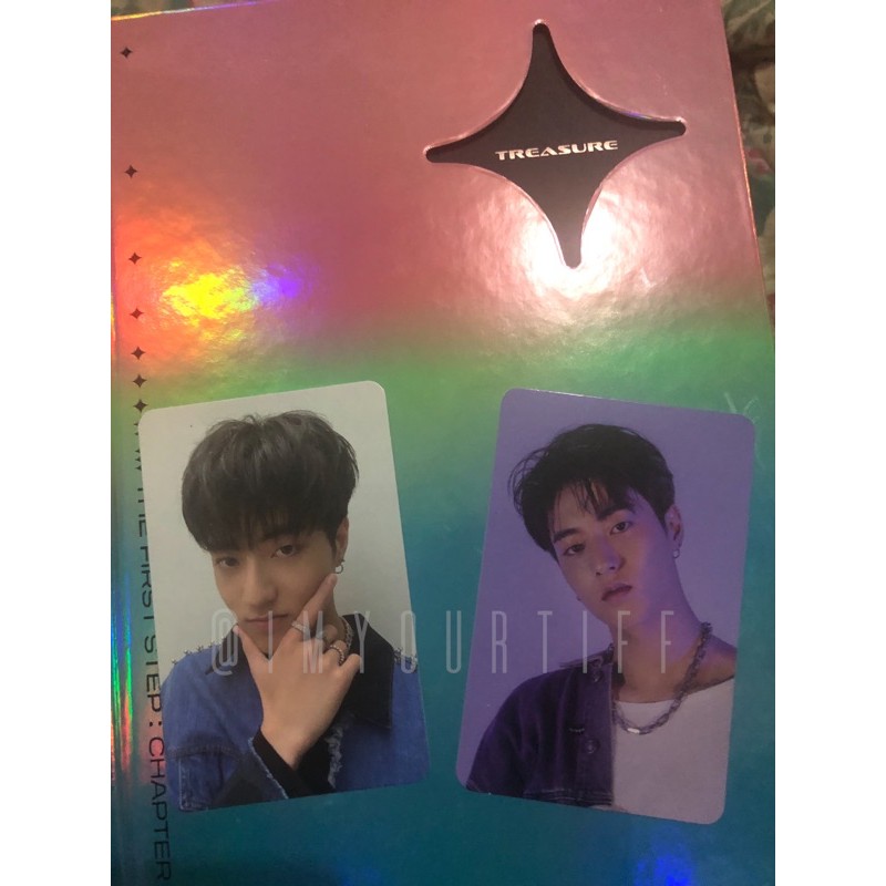 OFFICIAL PHOTOCARD TREASURE CHAPTER 1 PC HARUTO (Black Version) , PC MANYO MASHIHO, PC CHANGMIN