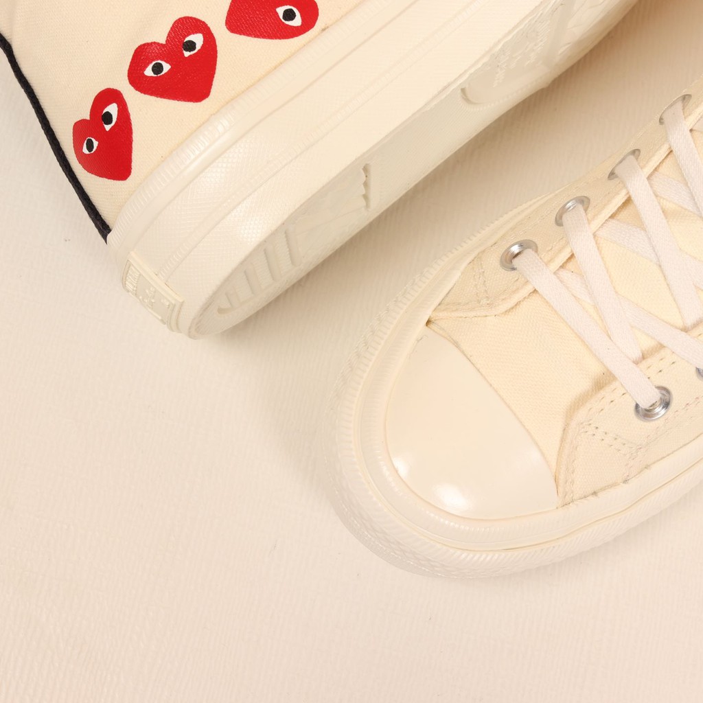 Converse x CDG Hi Multi Heart White