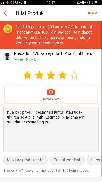 Predz_id 6476 Kemeja Batik Pria Slimfit Lengan Pendek Baju Batik Kerja Kantoran