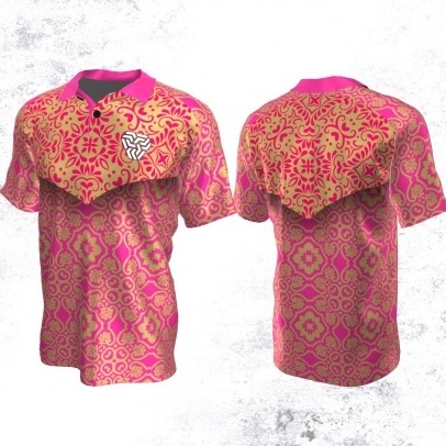 JERSEY FUTSAL TERBARU CUSTOM NAMA FULL PRINTING PINK BATIK