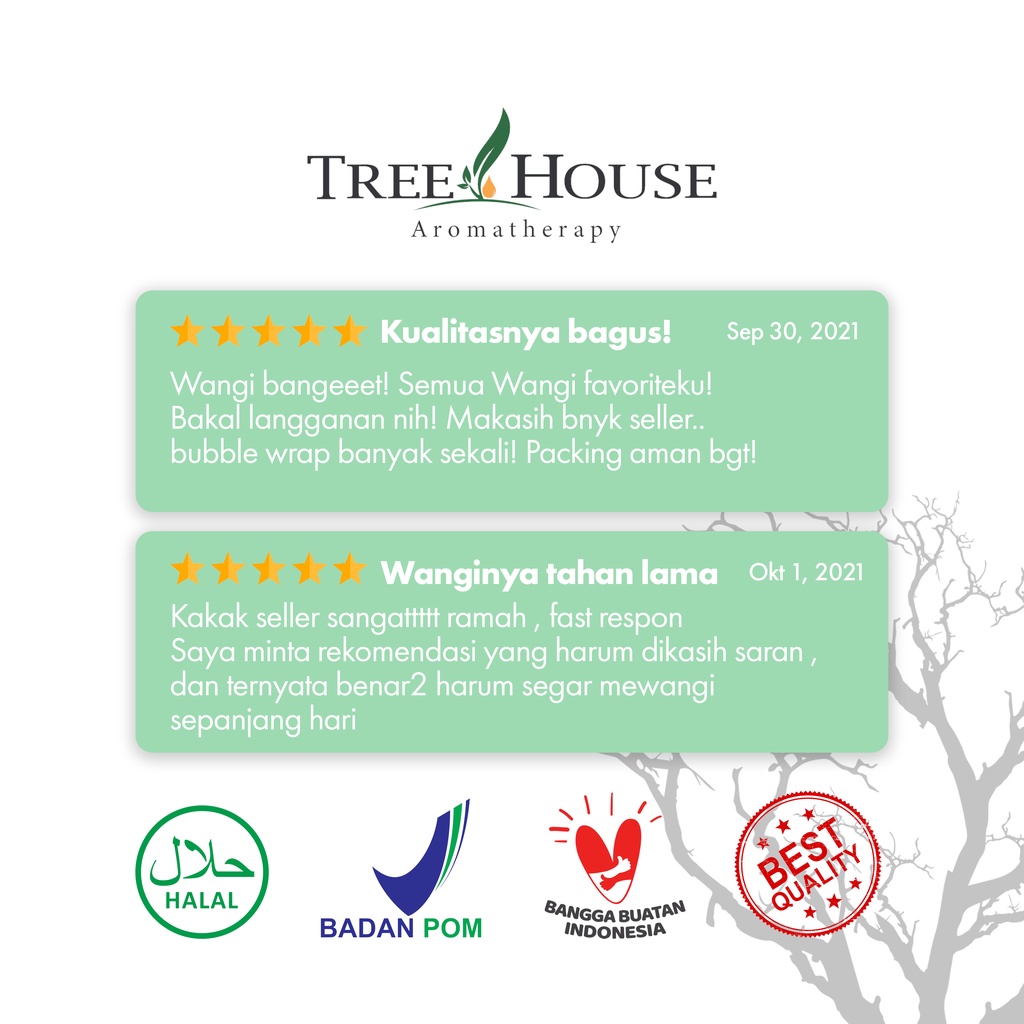 Tree House Essential Oil &amp; Essential Oil Blends 15ML - Aromatherapy - Aromaterapi - untuk Oil Diffuser / Humidifier | Esential Oil - Minyak Atsiri - Esensial Oil - Treehouse - Oil Diffuser - Aromatheraphy - Cough &amp; Flu - Cough and Flu - C&amp;F - CnF