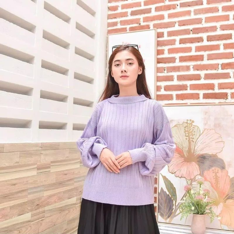Sweater Rajut Lilac Premium / Kardigan Rajut Lilac / Kardigan Lilac / Kardigan Oversize Lilac