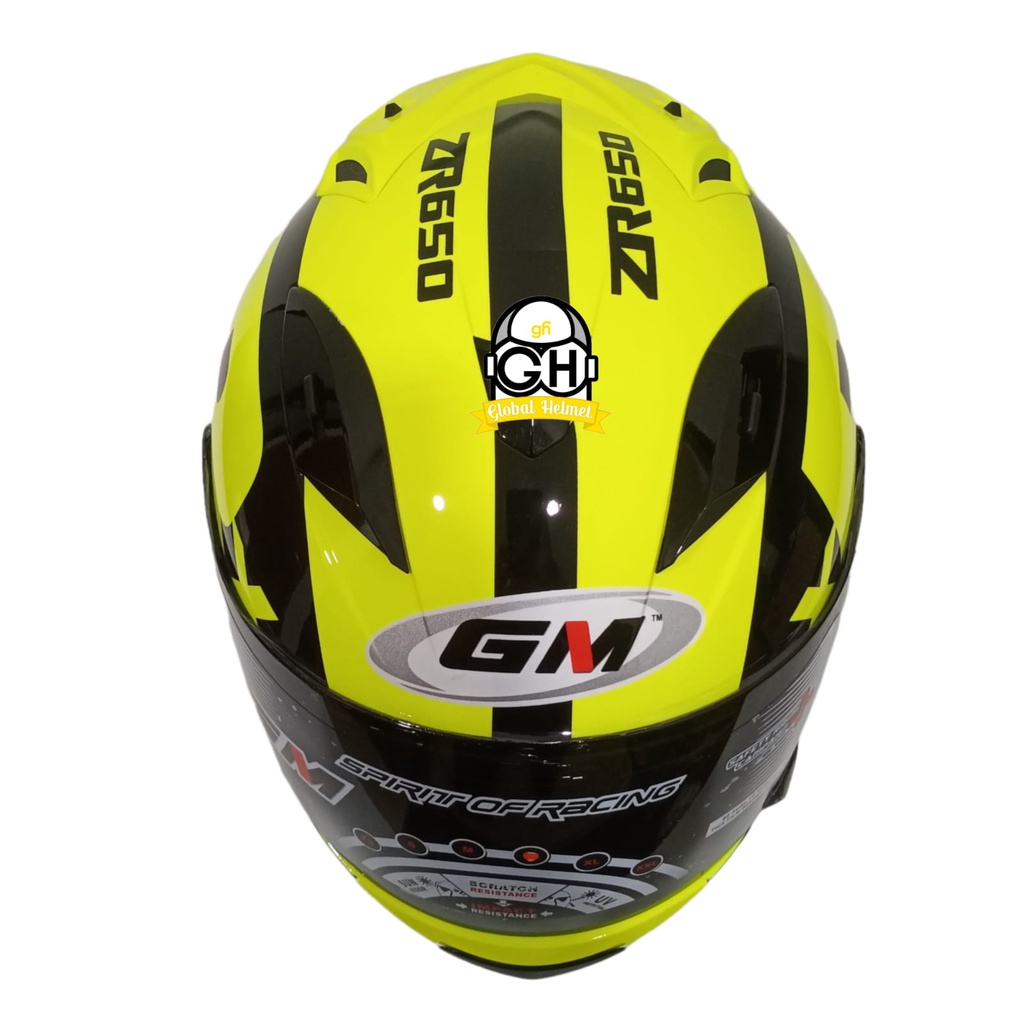 HELM GM RACEPRO ZR650 YELLOW FLO BLACK