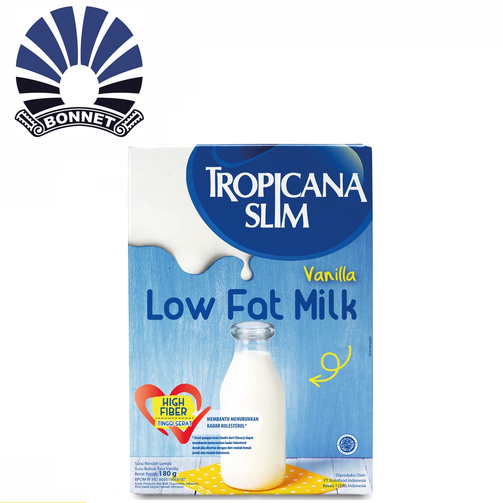 

Tropicana Slim Susu Low Fat Vanilla 500gr - Bantu Turunkan Kolesterol