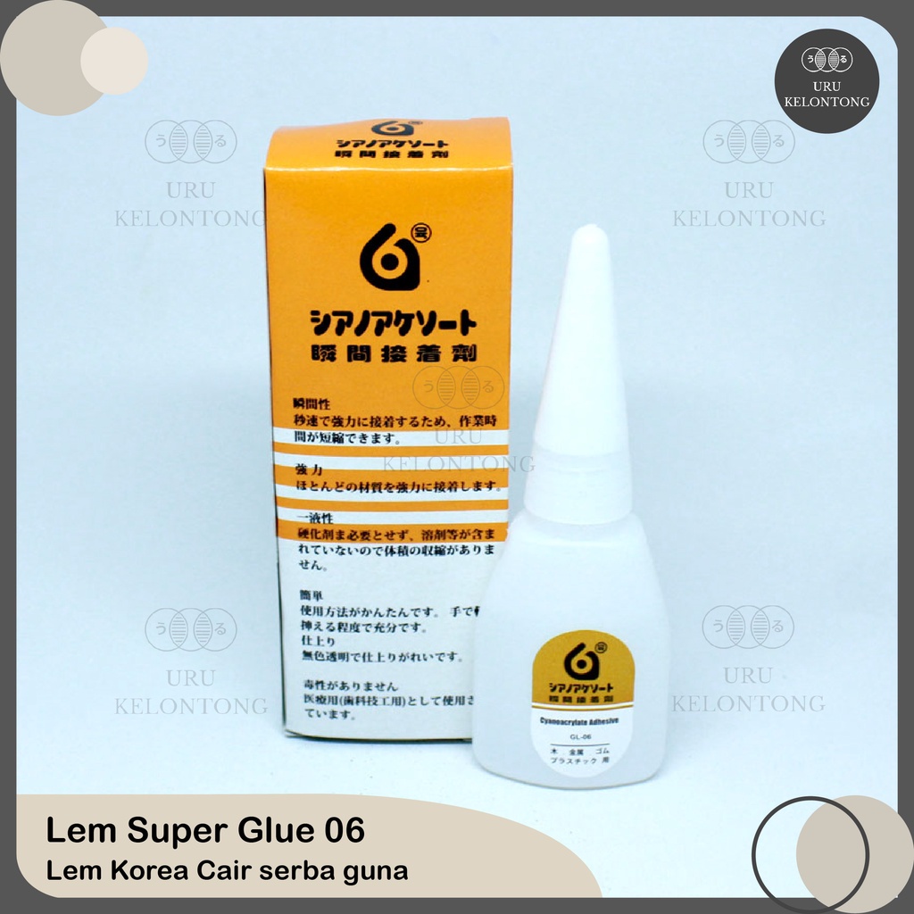 

TERMURAH Lem Cair/ Lem Korea Super glue 06 super kuat & lengket serbaguna
