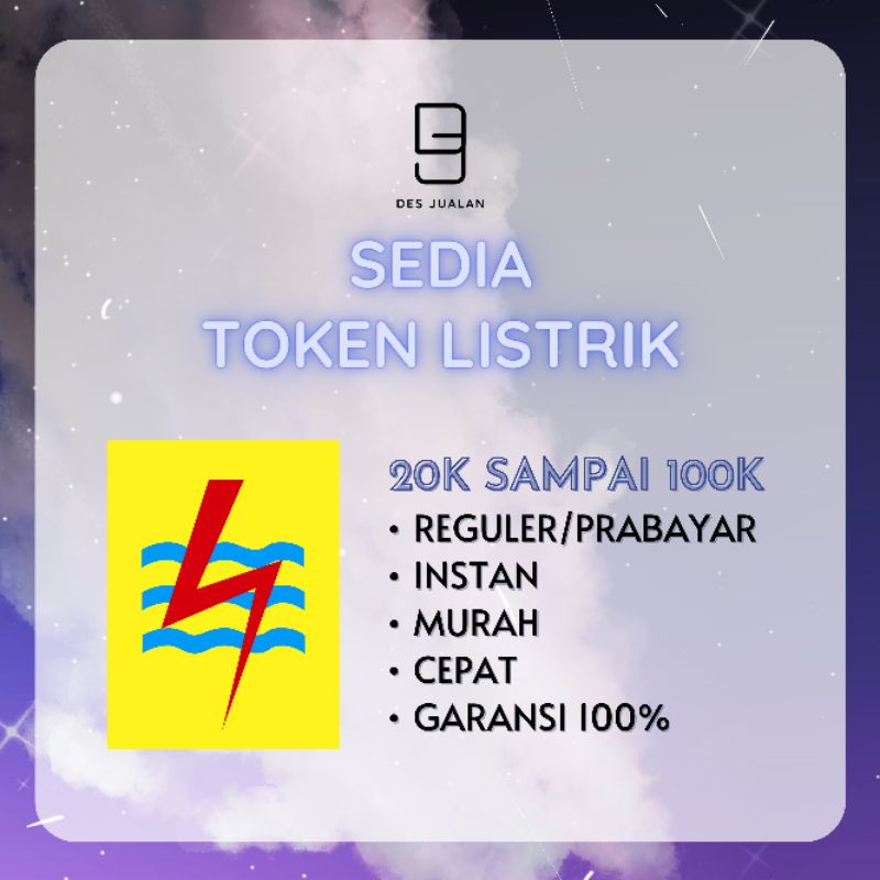 MURAH | TOKEN LISTRIK 20RB, 50RB, 100RB