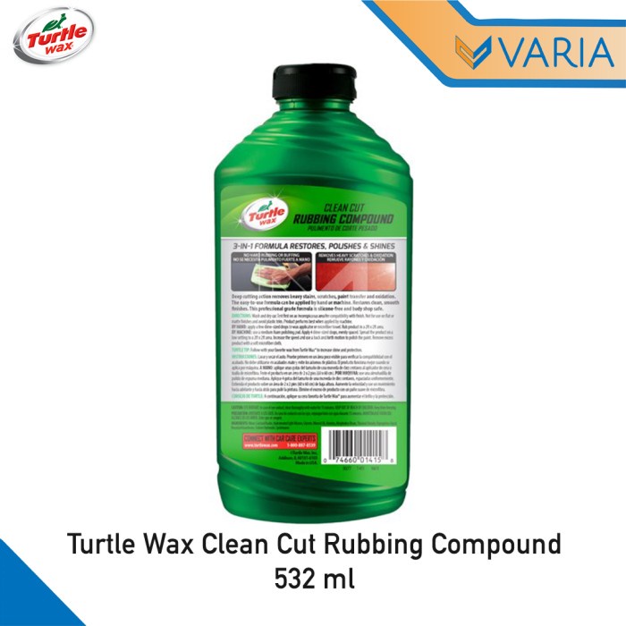 Turtle Wax Clean Cut Rubbing Compound Liquid 532 ml Premium Grade