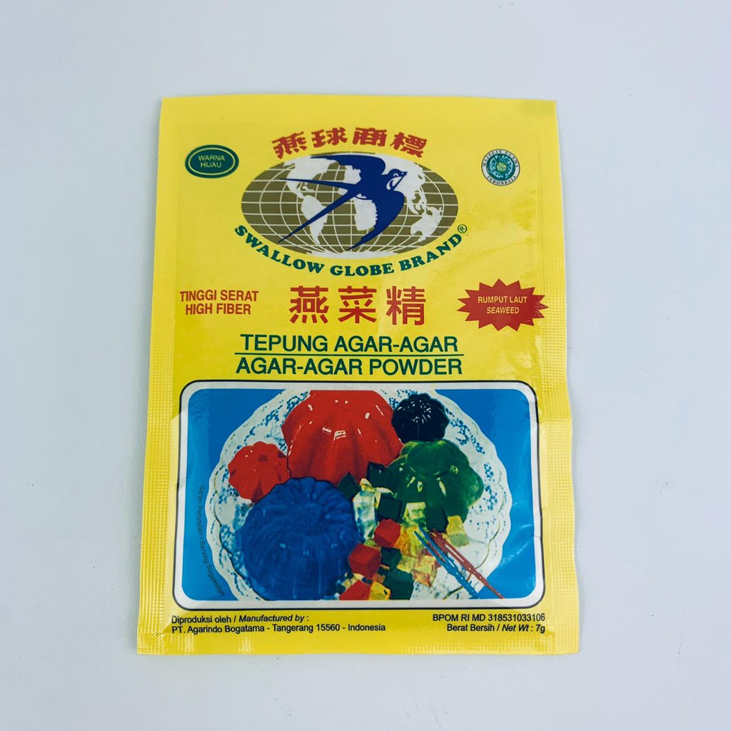 

SWALLOW TEPUNG AGAR-AGAR 7g / BUBUK AGAR AGAR
